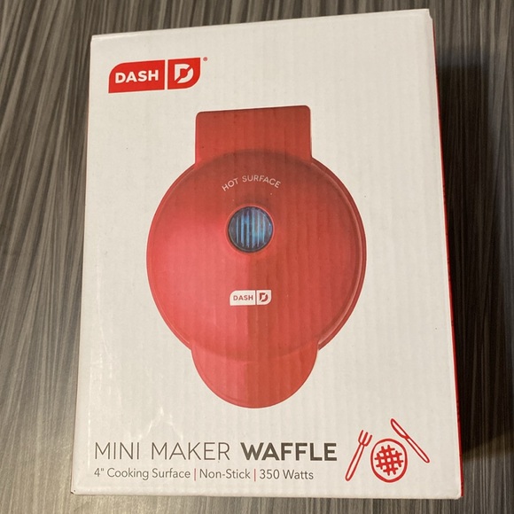 Dash Mini Waffle Maker-Red - Picture 2 of 3